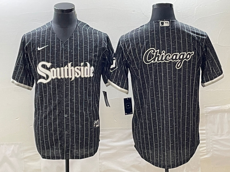 Men's Chicago White Sox Black City Connect Replica Game Jersey1 baseball jersey product view 1
