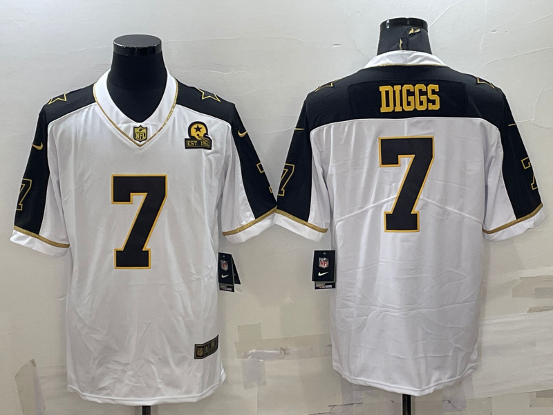 Men's Dallas Cowboys Trevon Diggs #7 White Legend Player Jersey1 football jersey product view 1