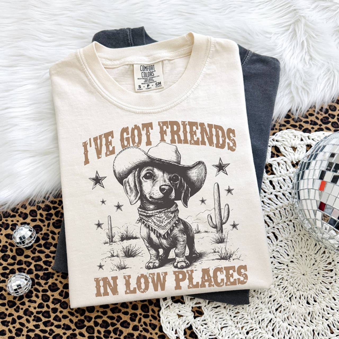 Friends in Low Places Dachshund Tee Unisex T-shirt, Sweatshirt, Hoodie, Long Sleeve Tee - T-Shirt, Sweatshirt, Hoodie