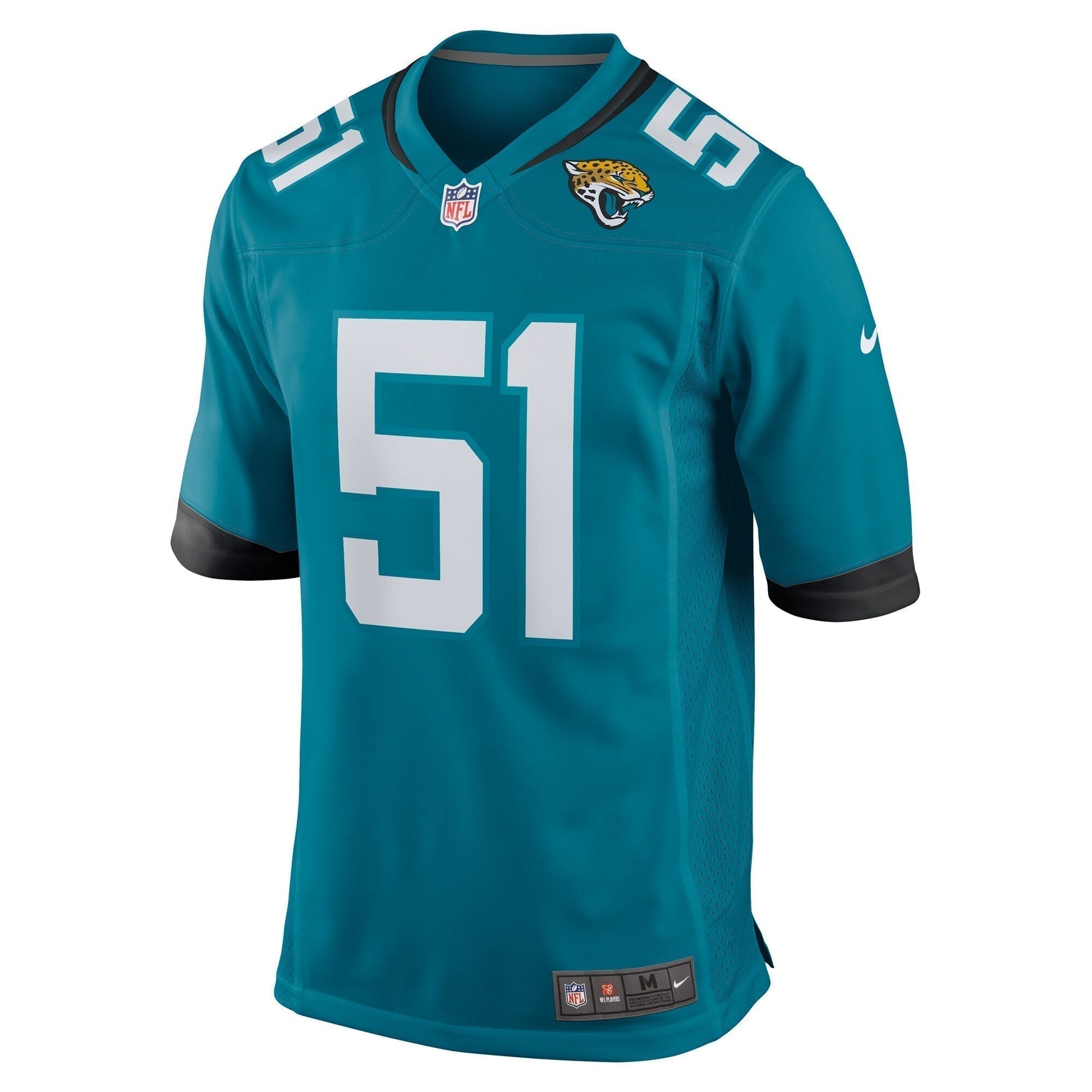 Ventrell Miller Jacksonville Jaguars Game Jersey - Teal football jersey product view 2