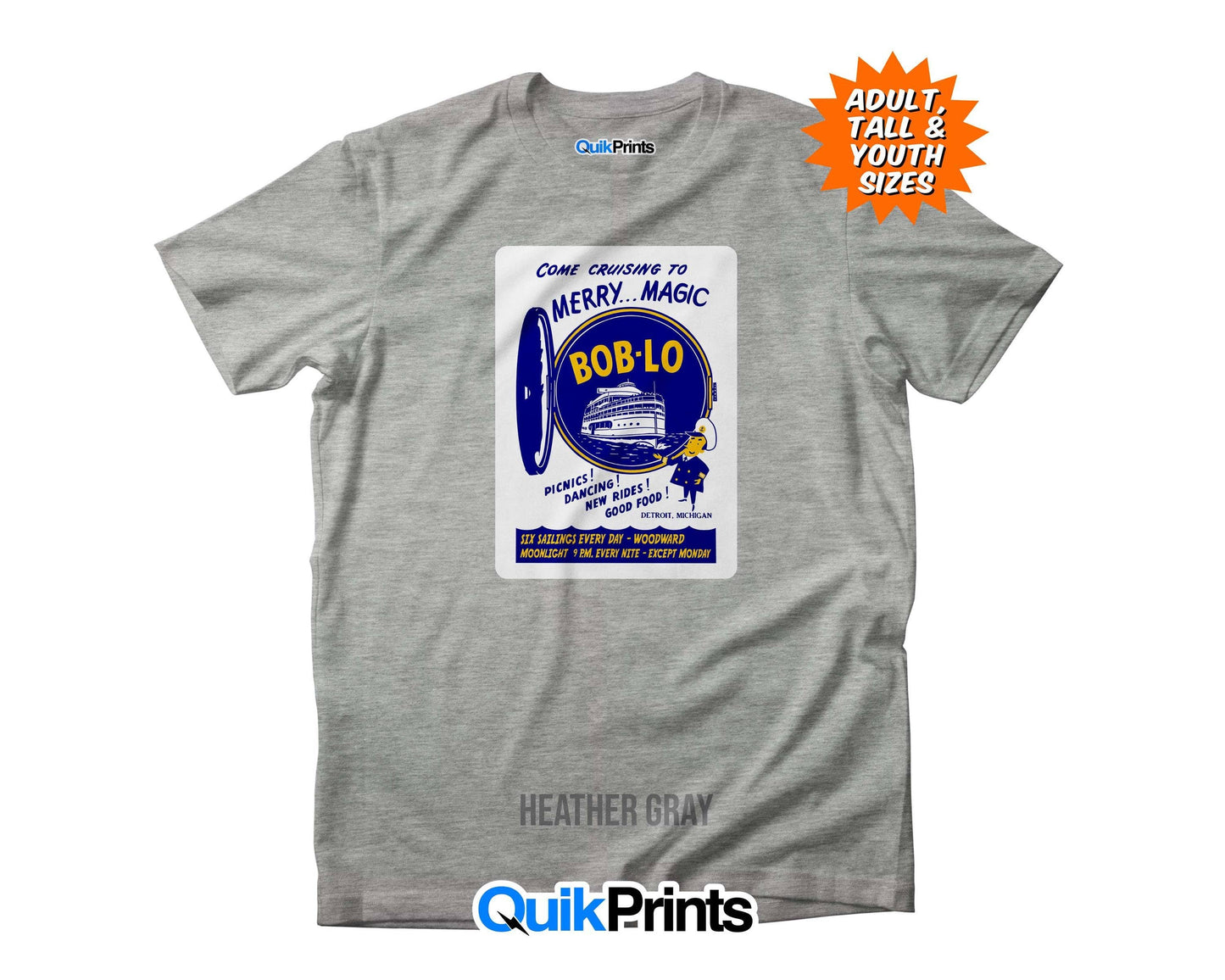 Boblo Boat Ad Detroit Michigan T-Shirt Custom Made To Order Unisex T-shirt, Sweatshirt, Hoodie, Long Sleeve Tee - T-Shirt, Sweatshirt, Hoodie