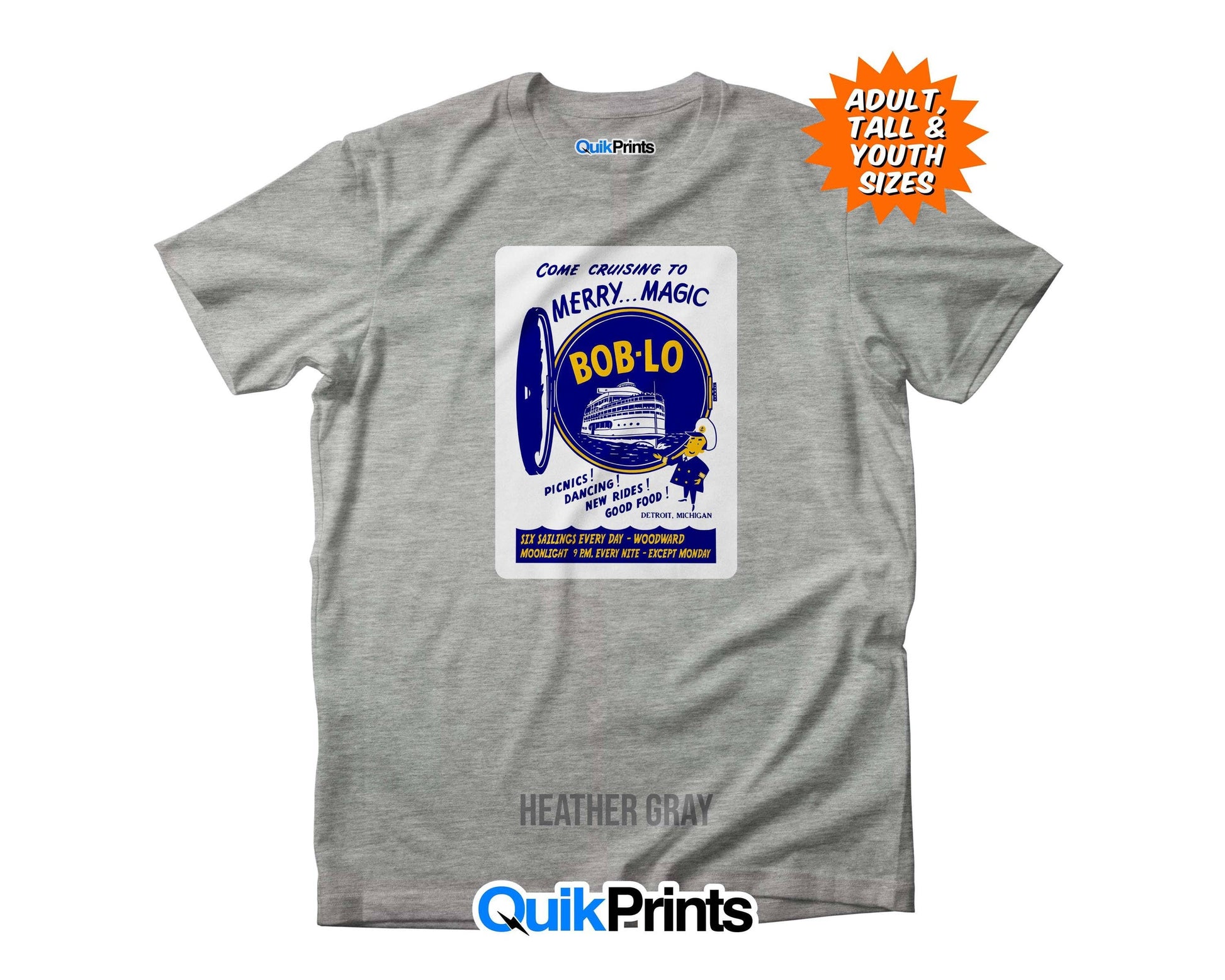 Boblo Boat Ad Detroit Michigan T-Shirt Custom Made To Order Unisex T-shirt, Sweatshirt, Hoodie, Long Sleeve Tee - T-Shirt, Sweatshirt, Hoodie