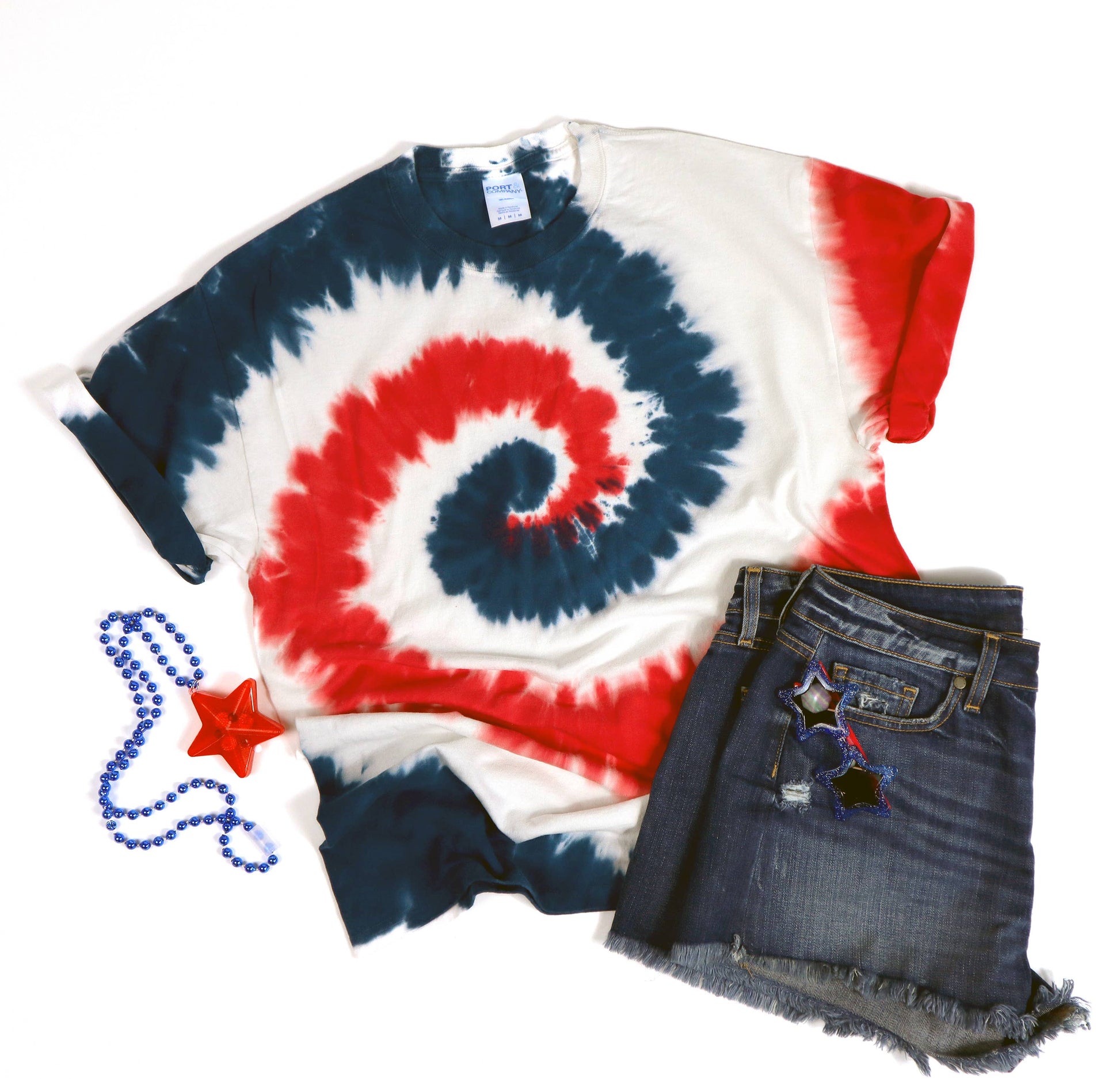 Americana, USA Shirt, Fourth of July, Patriotic, Tie Dye Unisex T-shirt, Sweatshirt, Hoodie, Long Sleeve Tee - T-Shirt, Sweatshirt, Hoodie