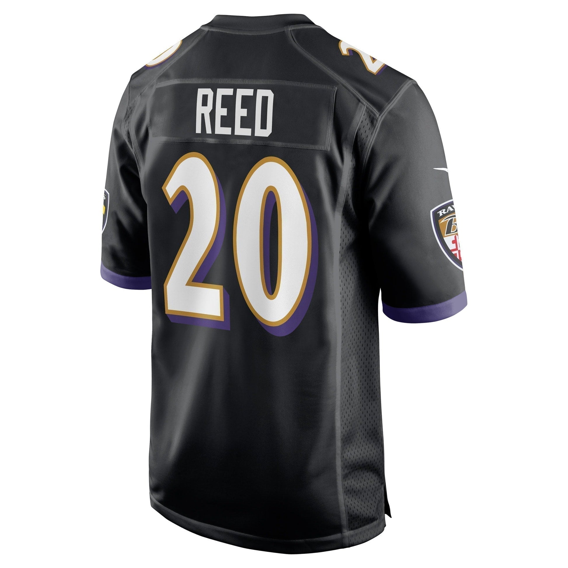 Ed Reed Baltimore Ravens Retired Jersey - Black football jersey product view 3
