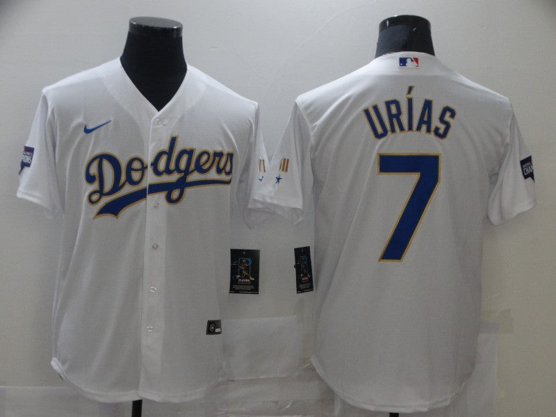 Men's Los Angeles Dodgers Julio Urias White Stitched Jersey baseball jersey product view 1
