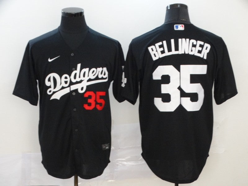 Men's Los Angeles Dodgers Cody Bellinger Black Stitched Jersey baseball jersey product view 1
