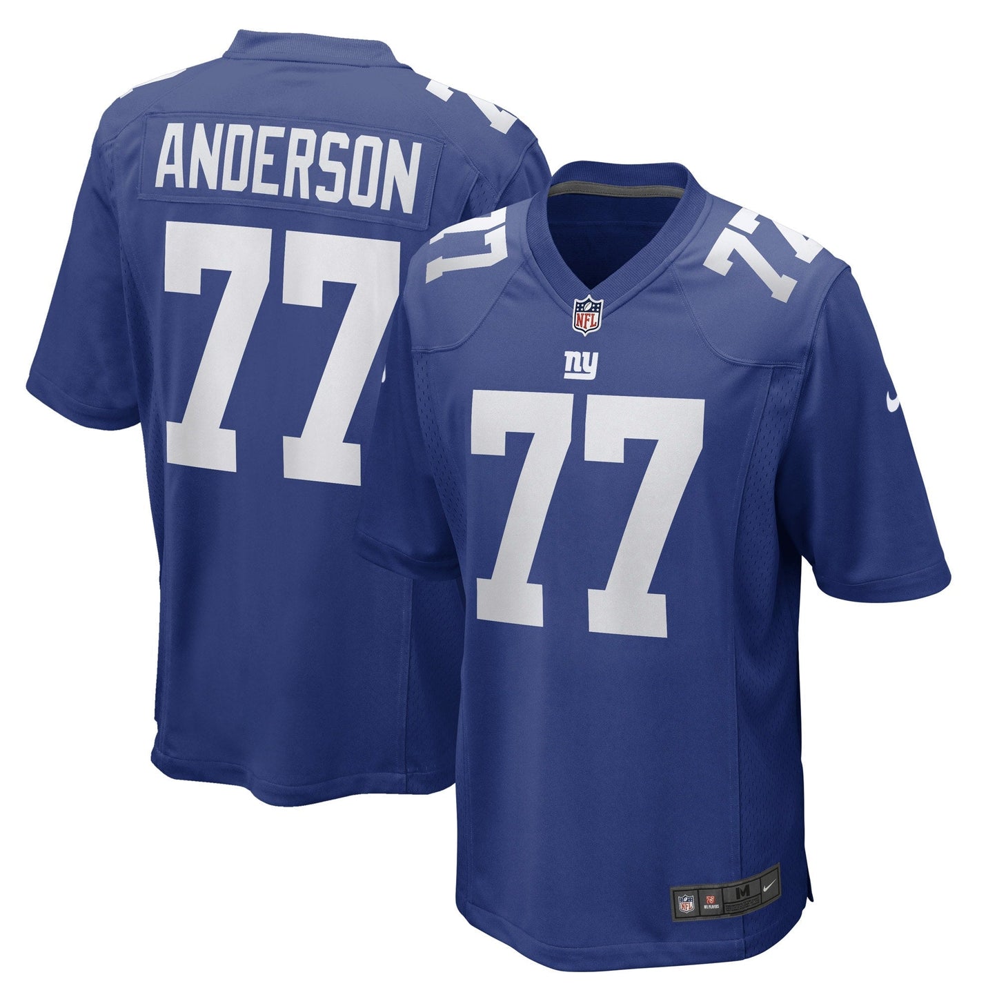 Jack Anderson New York Giants Game Jersey - Royal football jersey product view 1