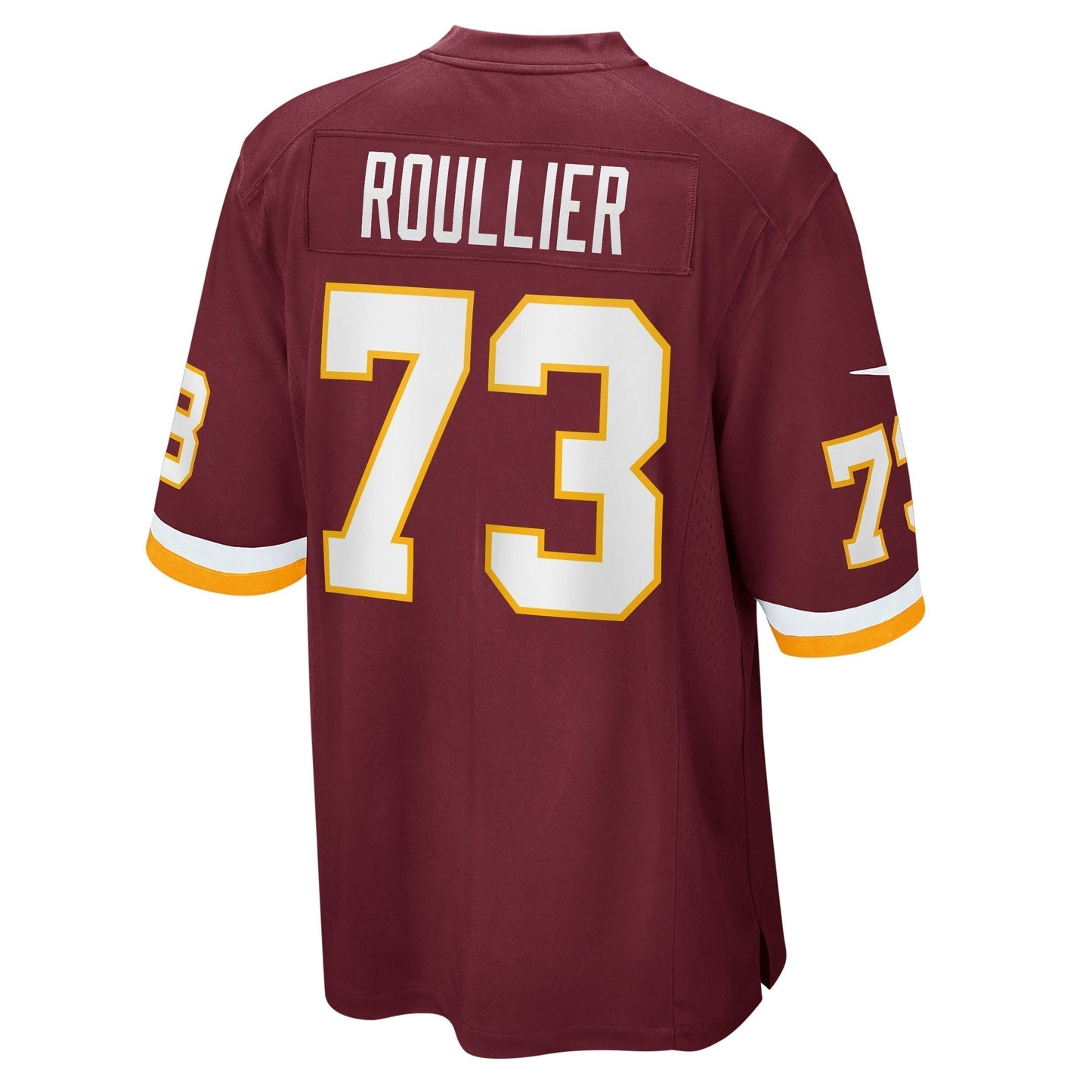 Chase Roullier Washington Football Team Game Jersey - Burgundy football jersey product view 3