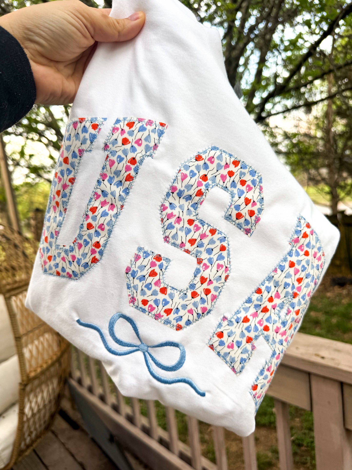 Floral USA Patriotic 4th of July Short Sleeve Unisex T-shirt, Sweatshirt, Hoodie, Long Sleeve Tee - T-Shirt, Sweatshirt, Hoodie