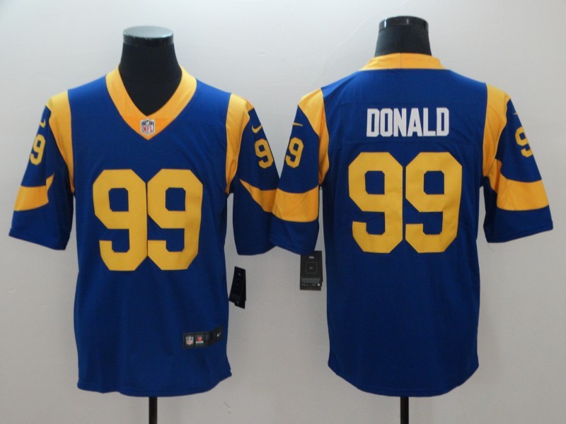 Men's Los Angeles Rams Aaron Donald Blue Game Jersey football jersey product view 1
