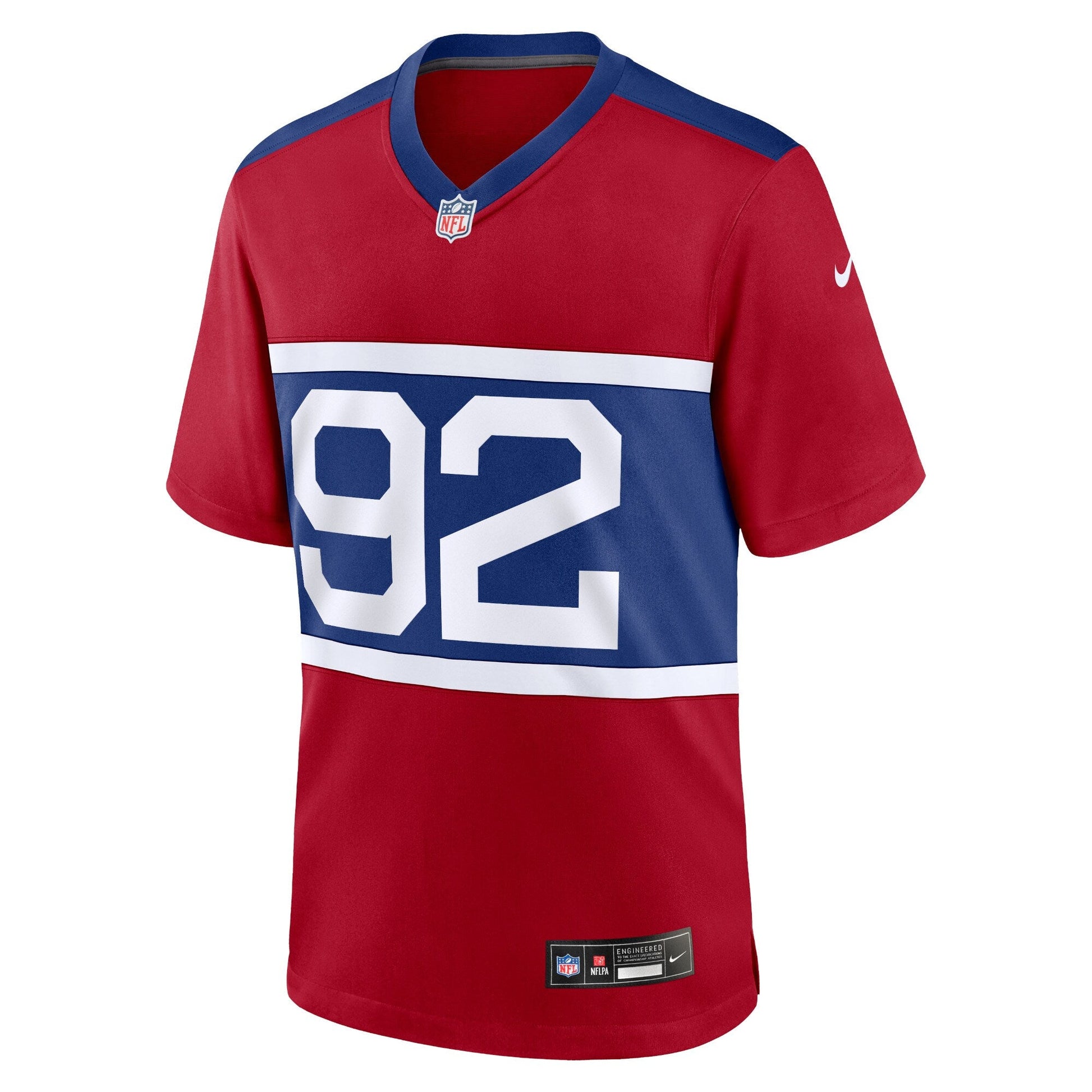 Michael Strahan New York Giants Alternate Retired Game Jersey - Century Red football jersey product view 2
