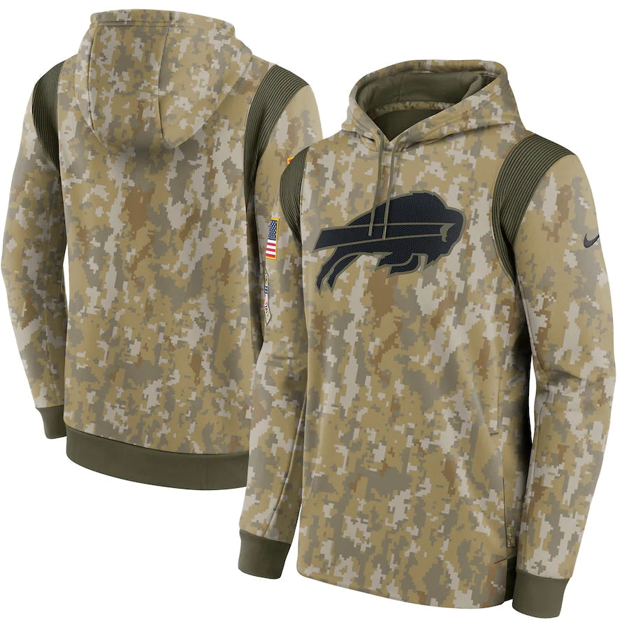 Men's Buffalo Bills NFL 2021 Salute to Service Hoodie2 Camouflage football jersey product view 1