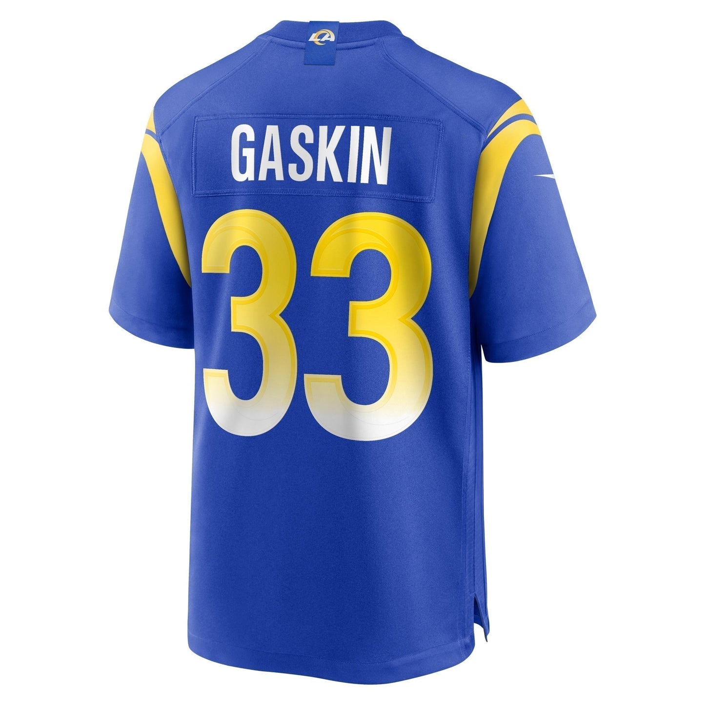Myles Gaskin Los Angeles Rams Game Jersey - Royal football jersey product view 3