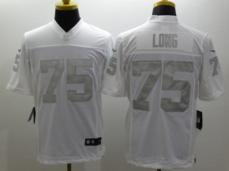 Men's Las Vegas Raiders Howie Long #75 White Game Jersey1 football jersey product view 1