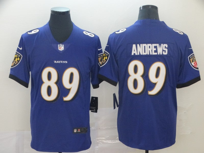 Men's Baltimore Ravens Mark Andrews #89 Purple Game Player Jersey1 football jersey product view 1