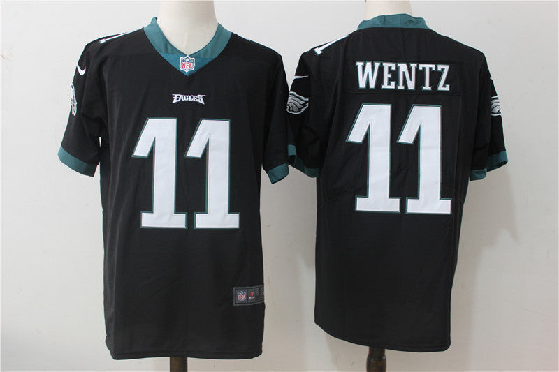 Men's Philadelphia Eagles Carson Wentz Game Jersey Black football jersey product view 1