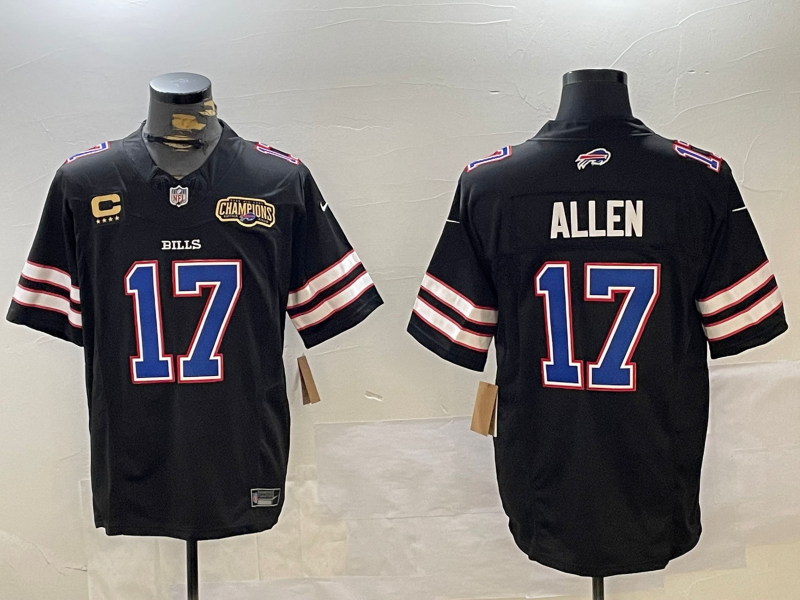 Men's Buffalo Bills Josh Allen #17 Black Vapor F.U.S.E. Limited Jersey1 football jersey product view 1