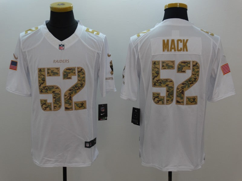 Men's Las Vegas Raiders Khalil Mack #52 White Alternate Game Jersey1 football jersey product view 1