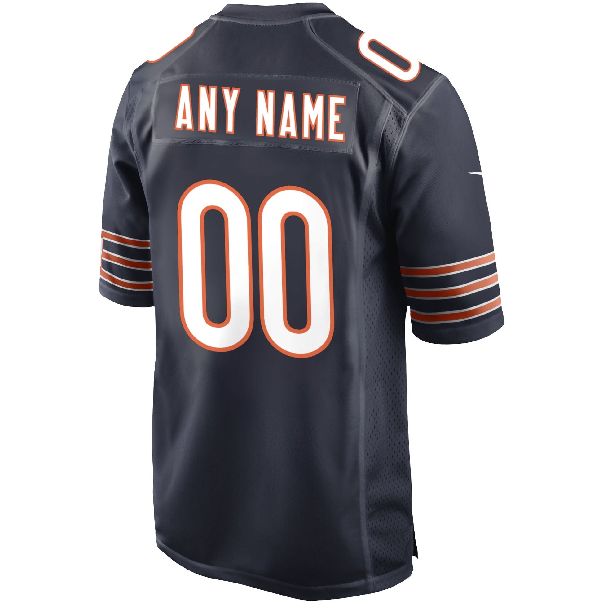 Chicago Bears Custom Game Jersey - Navy football jersey product view 3