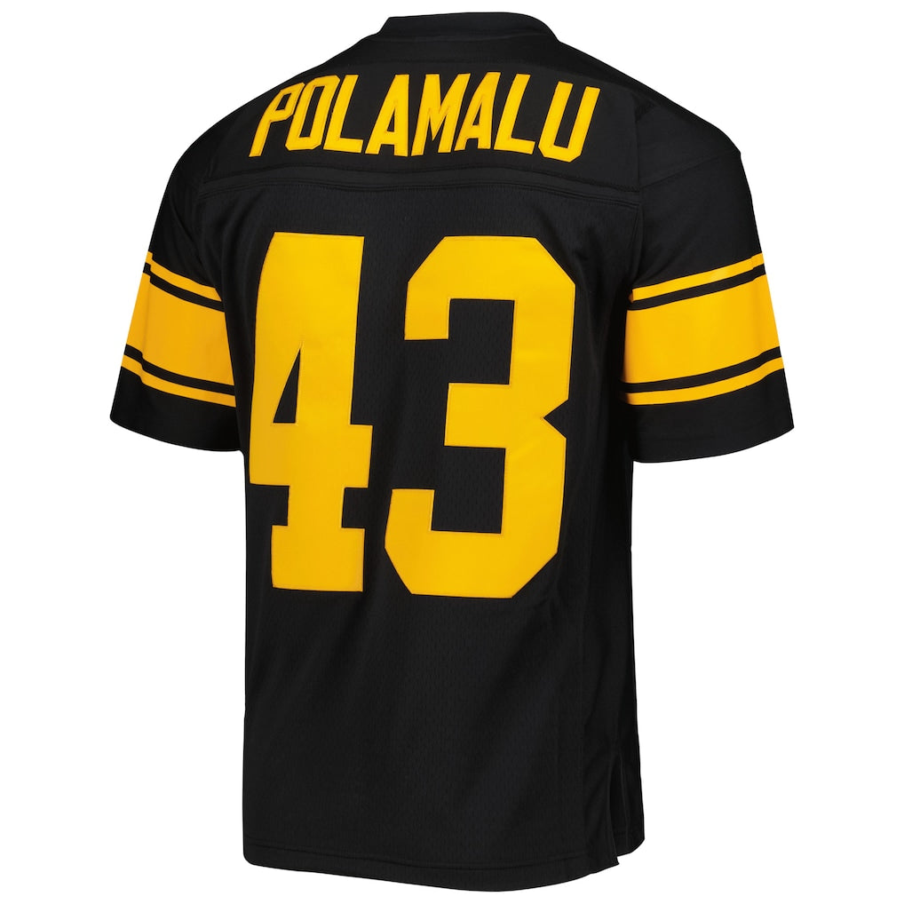 P.Steelers #43 Troy Polamalu Black Legacy Replica Jersey football jersey product view 1