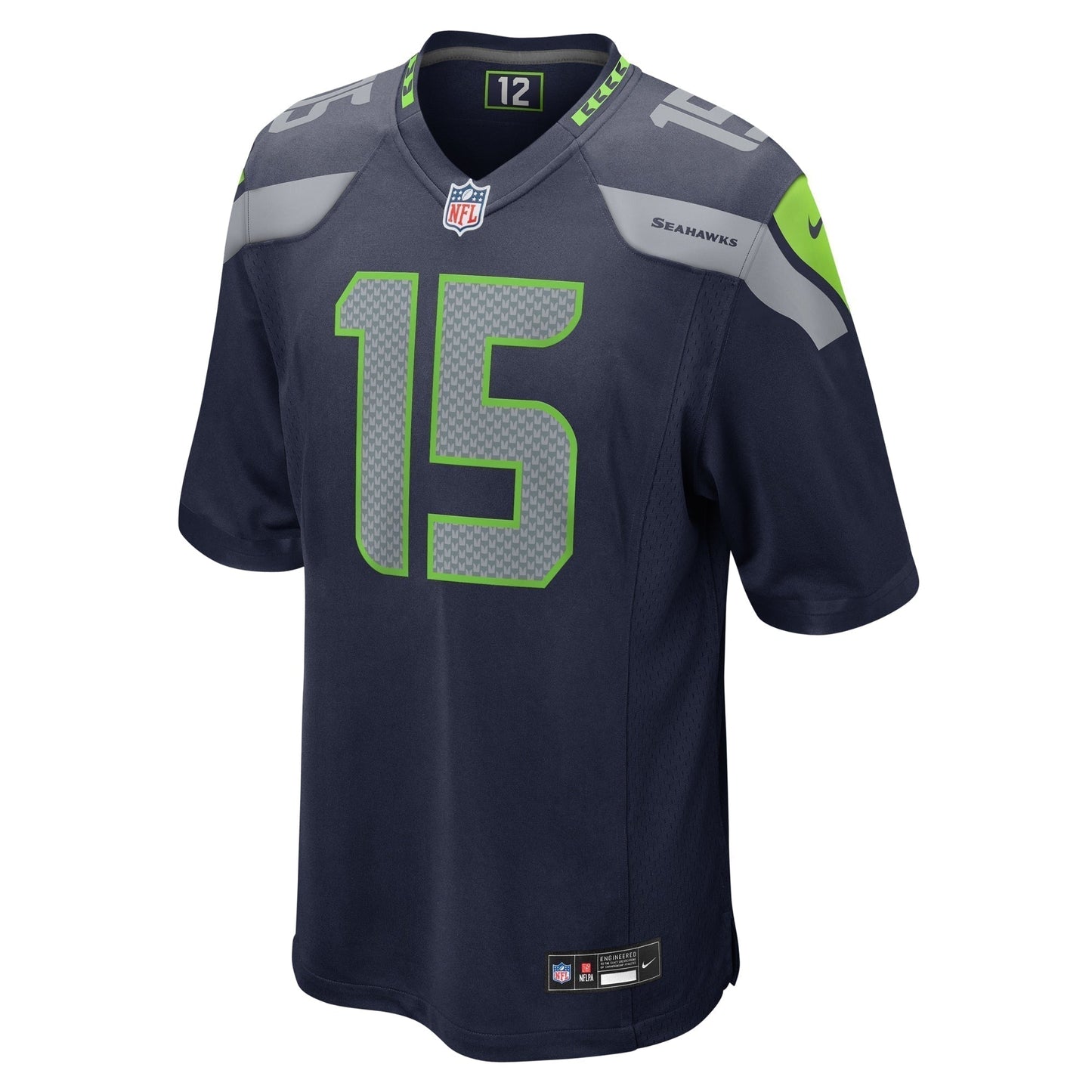 Brett Rypien Seattle Seahawks Team Game Jersey - College Navy football jersey product view 2
