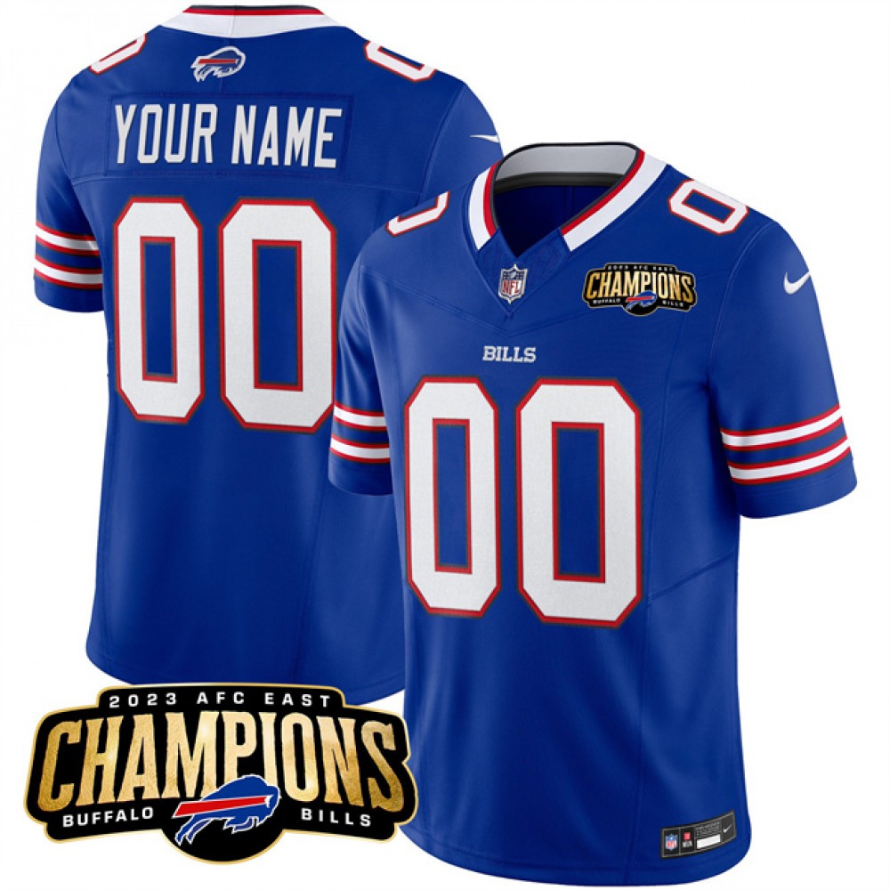 Men's Buffalo Bills Active Player Custom Blue 2023 F.U.S.E. AFC East Champions Ptach Stitched Football Jersey football jersey product view 1
