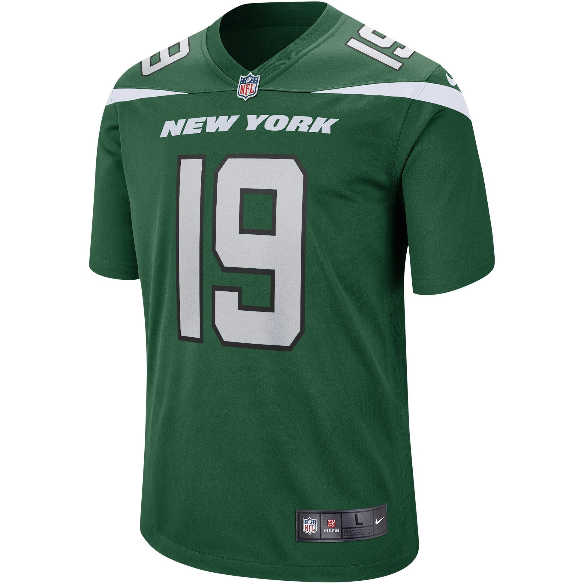 Keyshawn Johnson New York Jets Game Retired Jersey - Gotham Green football jersey product view 2