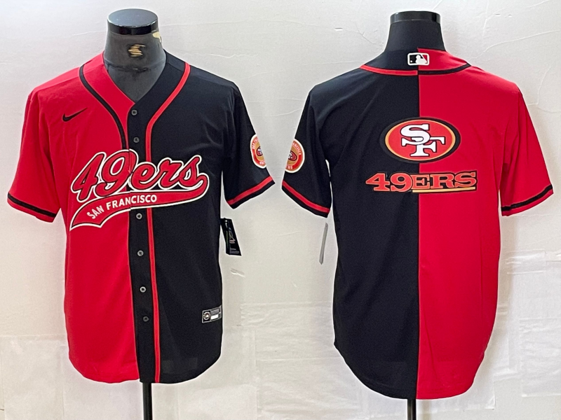 Men's San Francisco 49ers Red/Black Player Jersey Joint Edition football jersey product view 1