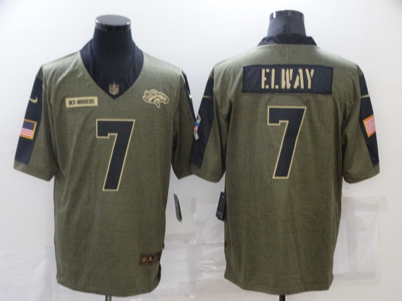 Men's Denver Broncos John Elway #7 Brown Game Jersey1 football jersey product view 1