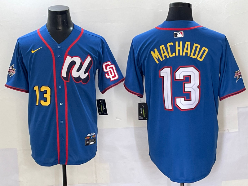 Men's National League Manny Machado Blue 2025 All-Star Edition Limited Player Jersey baseball jersey product view 1