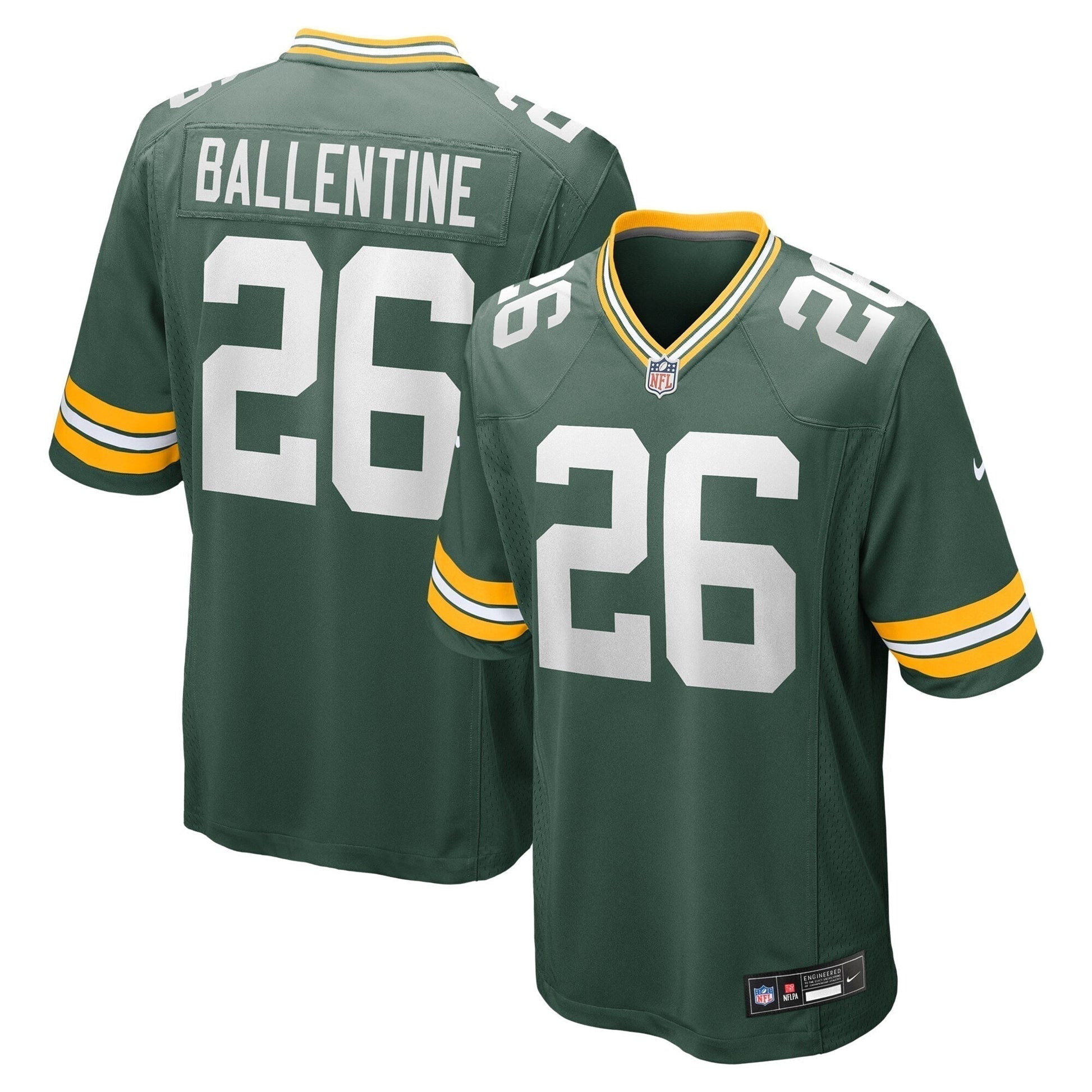 Corey Ballentine Green Bay Packers Game Jersey - Green football jersey product view 1
