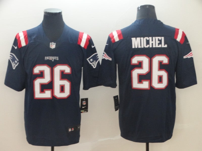 Men's New England Patriots Sony Michel Navy Game Player Jersey football jersey product view 1