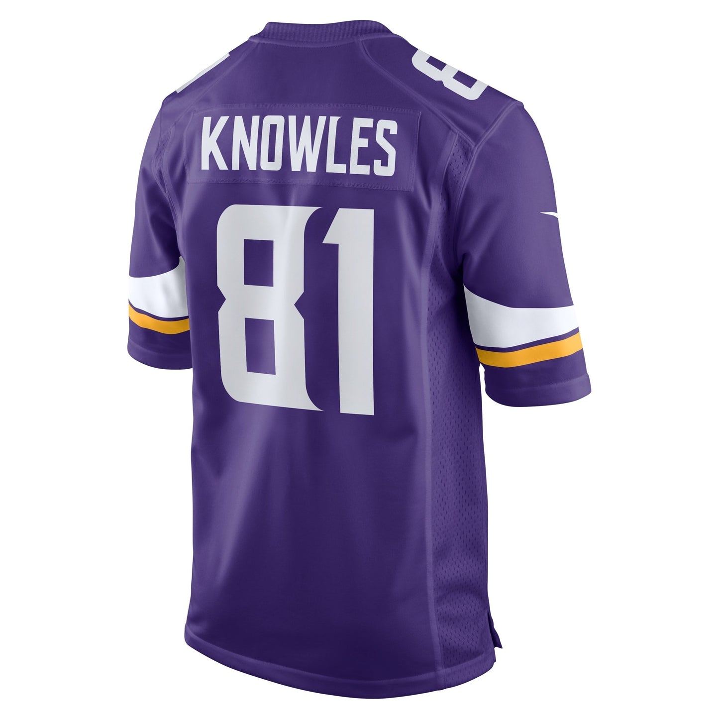 Malik Knowles Minnesota Vikings Team Game Jersey - Purple football jersey product view 3