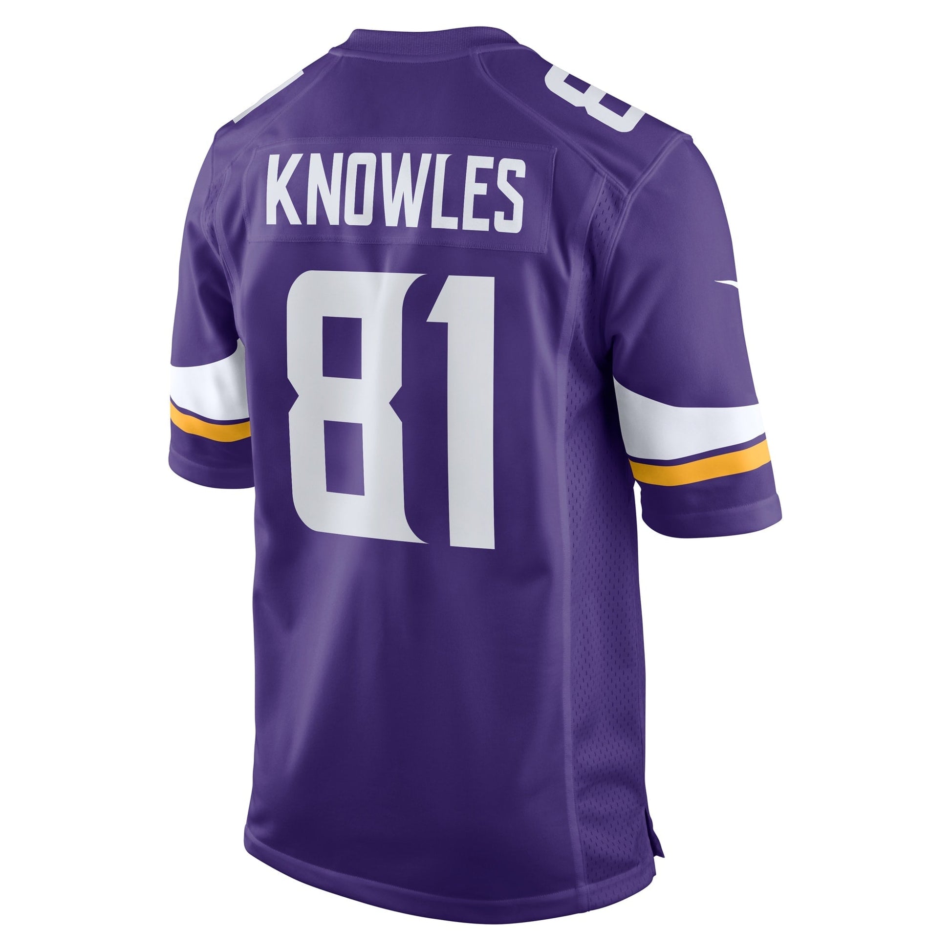 Malik Knowles Minnesota Vikings Team Game Jersey - Purple football jersey product view 3