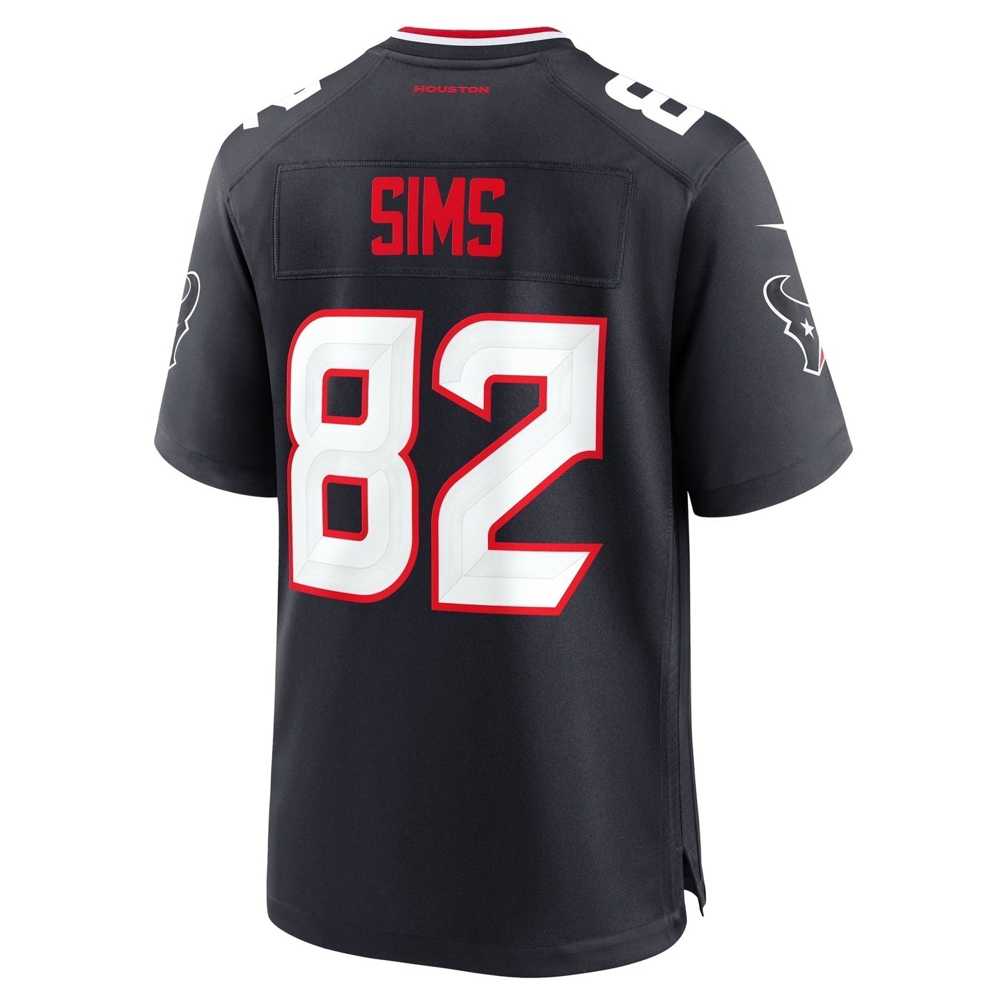 Steven Sims Houston Texans Team Game Jersey - Navy football jersey product view 3