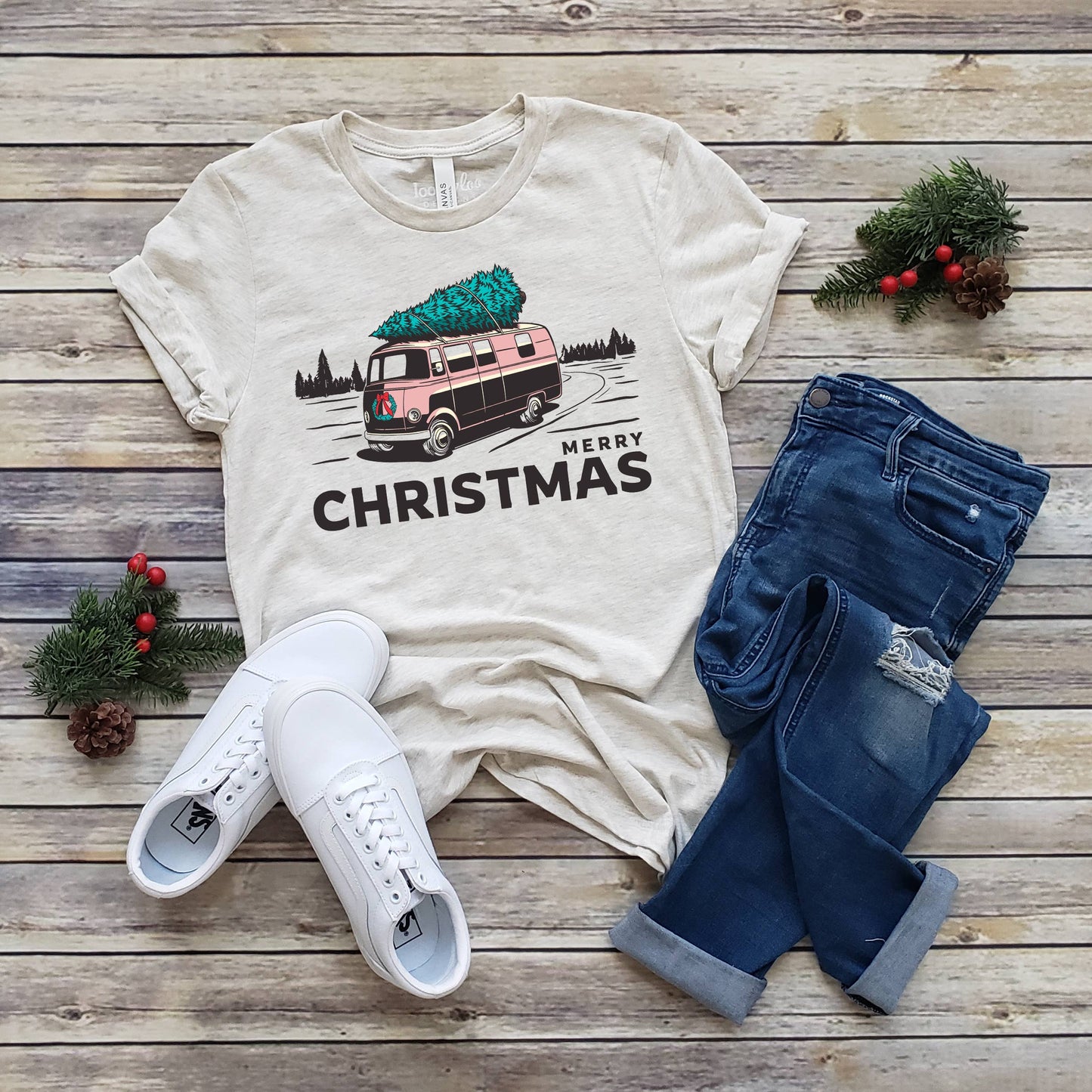 Christmas Van | Christmas | Sizes XS-2XL Unisex T-shirt, Sweatshirt, Hoodie, Long Sleeve Tee - T-Shirt, Sweatshirt, Hoodie