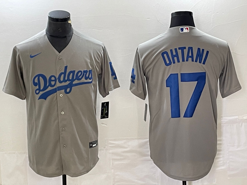 Men's Los Angeles Dodgers Shohei Ohtani Gray Replica Game Jersey baseball jersey product view 1