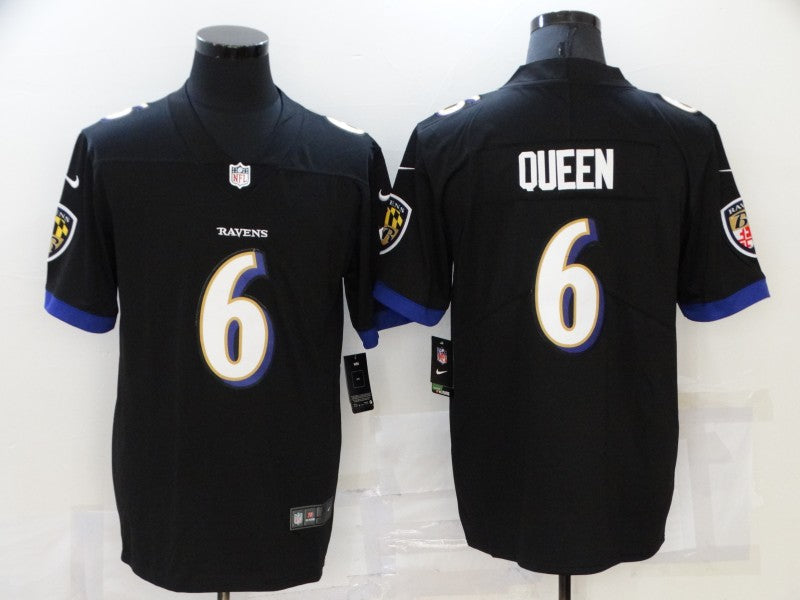 Men's Baltimore Ravens Patrick Queen #6 Black Game Jersey1 football jersey product view 1