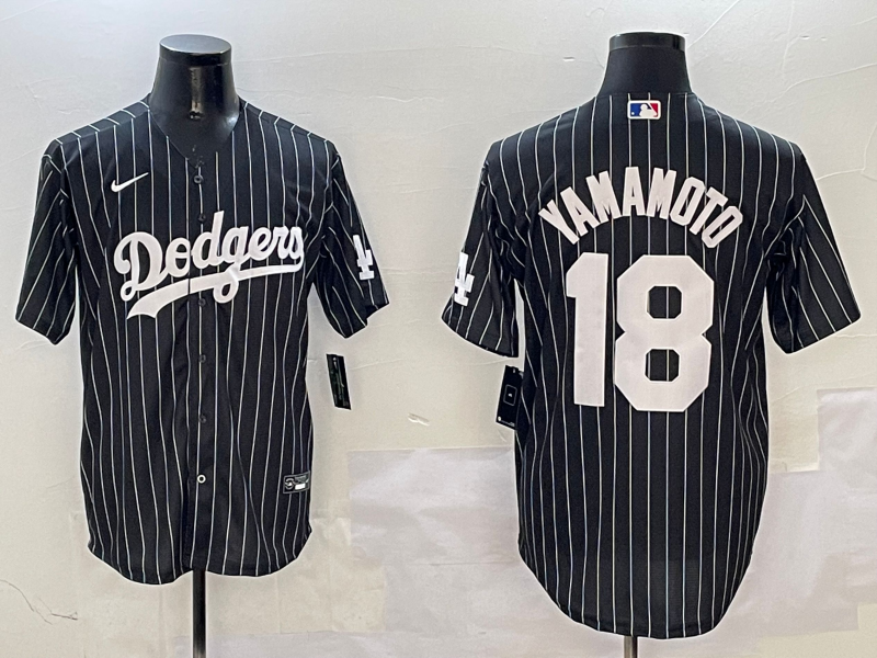 Men's Los Angeles Dodgers Yoshinobu Yamamoto Black Alternate Limited Player Jersey baseball jersey product view 1