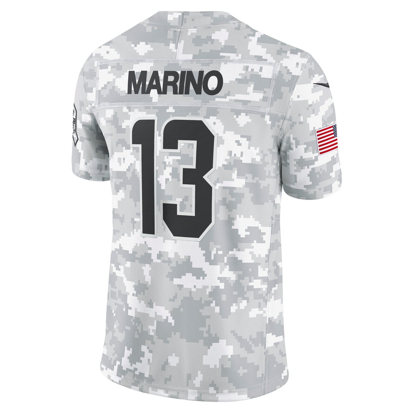 Dan Marino Miami Dolphins 2024 Salute to Service Retired Limited Jersey - Arctic Camo football jersey product view 3