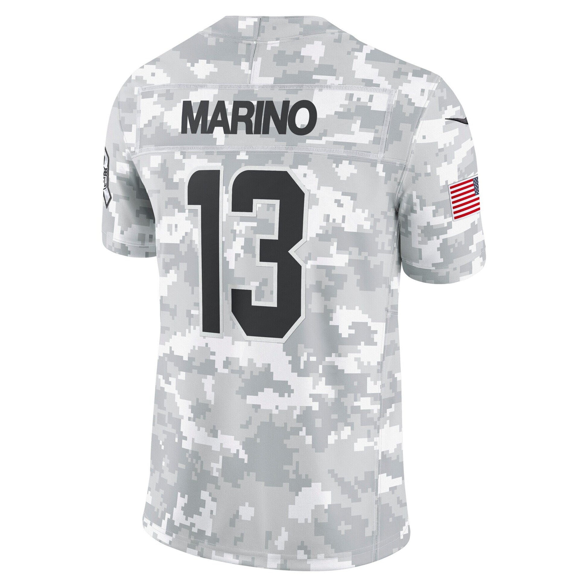 Dan Marino Miami Dolphins 2024 Salute to Service Retired Limited Jersey - Arctic Camo football jersey product view 3