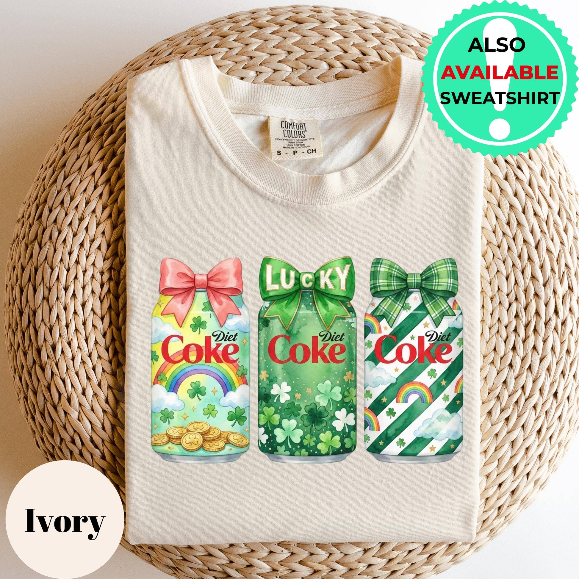 St. PatrickS Day Lucky Shamrock Soda Can Sweatshirt Unisex T-shirt, Sweatshirt, Hoodie, Long Sleeve Tee - T-Shirt, Sweatshirt, Hoodie
