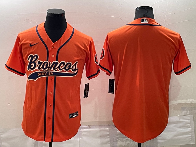 Men's Denver Broncos Orange Blank Jersey football jersey product view 1