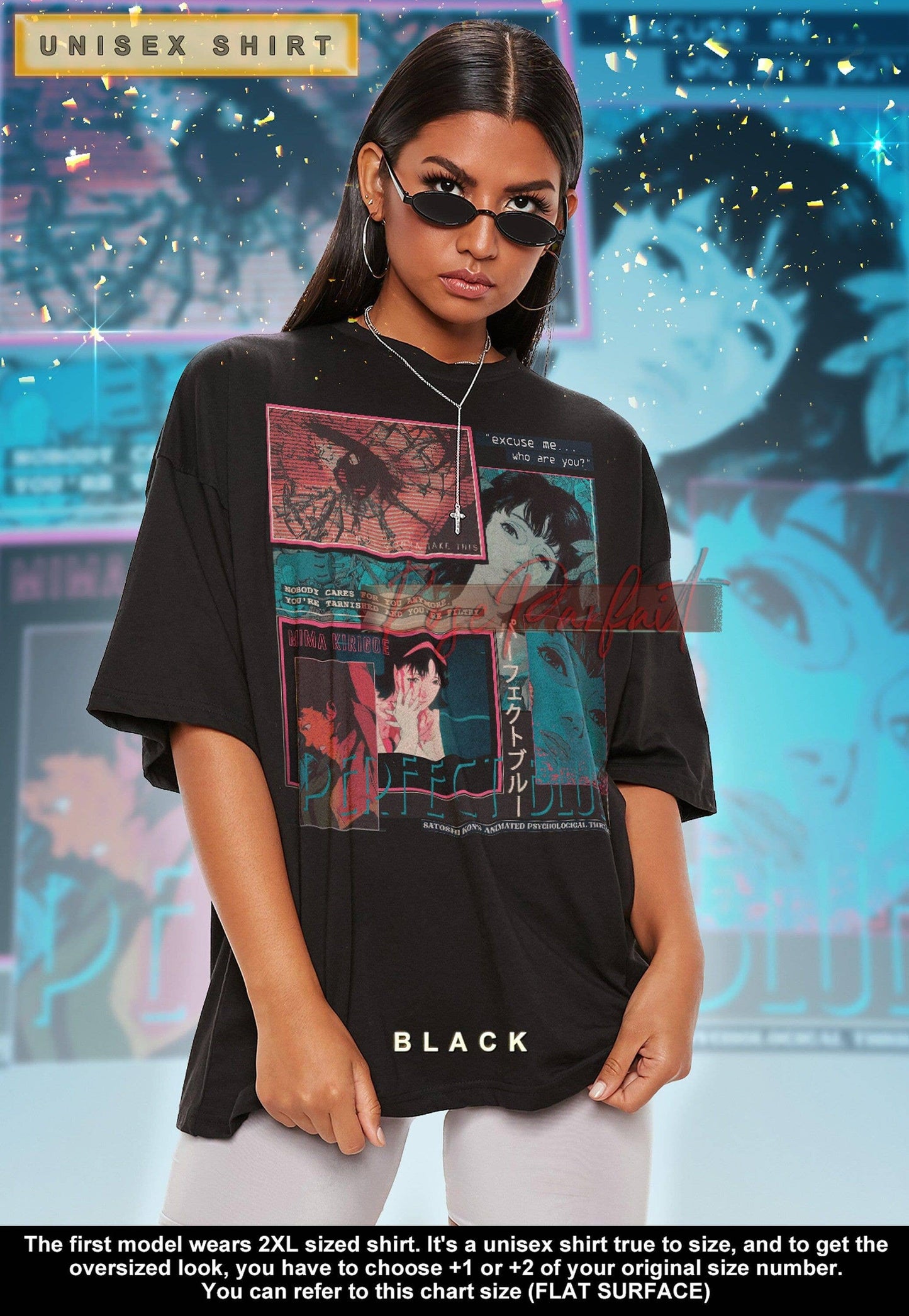 Perfect Blue Vintage Retro Long Sleeve Anime Tee Unisex T-shirt, Sweatshirt, Hoodie, Long Sleeve Tee - T-Shirt, Sweatshirt, Hoodie