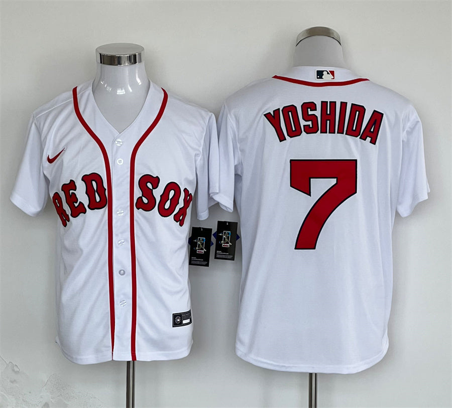 Men's Boston Red Sox Masataka Yoshida White Replica Player Jersey baseball jersey product view 1