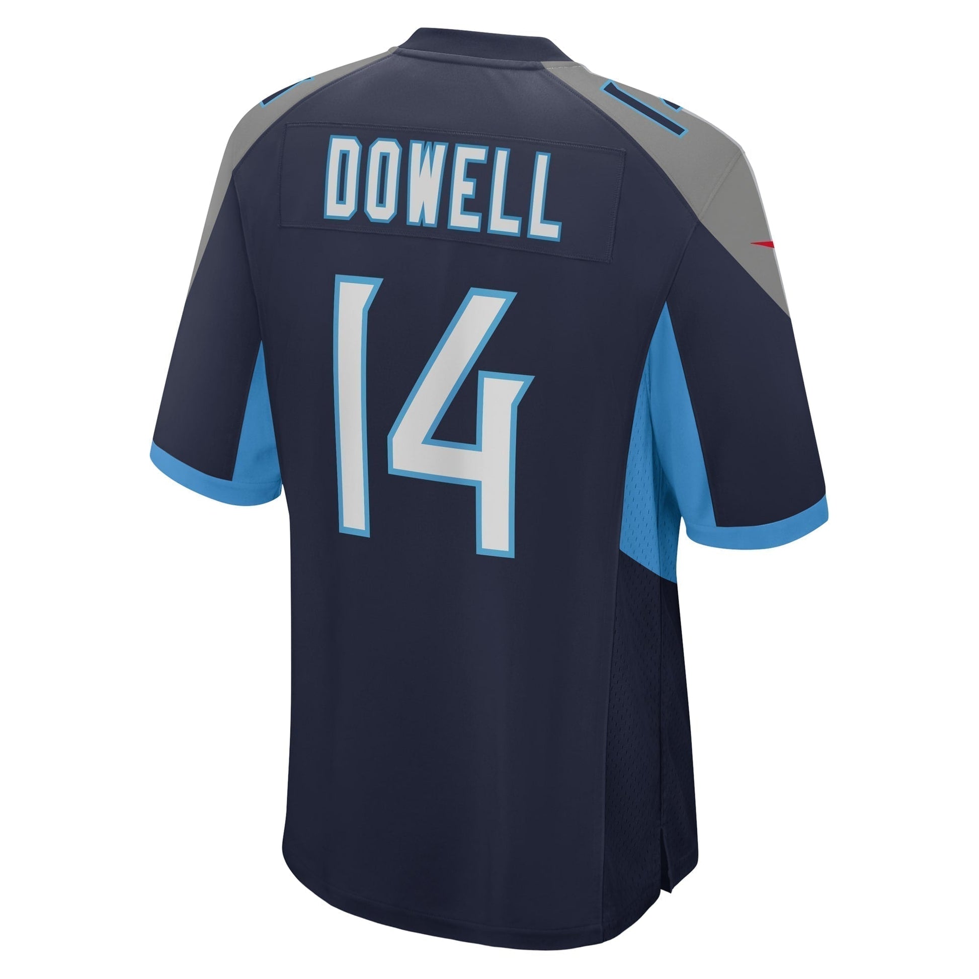 Colton Dowell Tennessee Titans Team Game Jersey - Navy football jersey product view 3