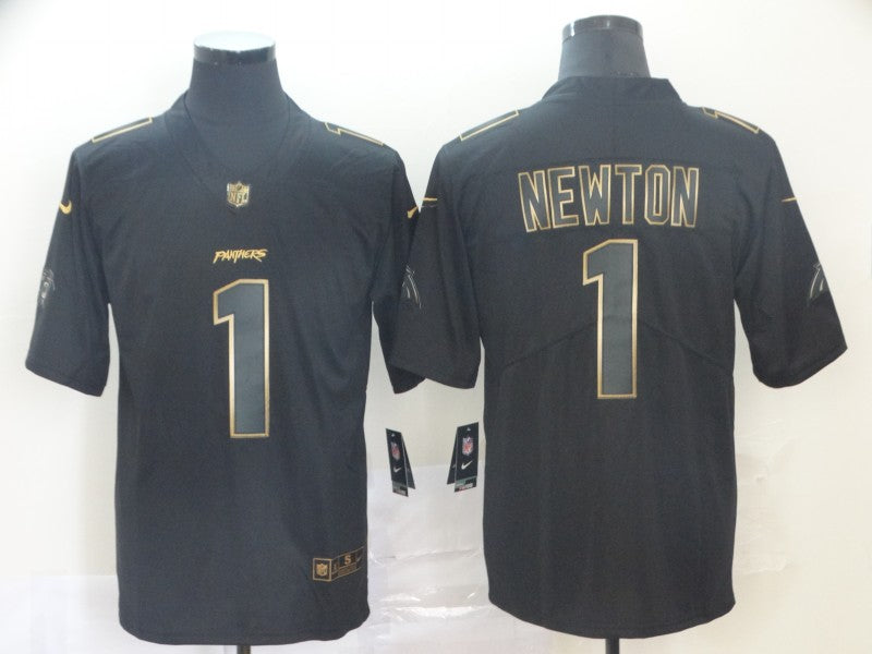 Men's Carolina Panthers Cam Newton #1 Black Player Game Jersey1 football jersey product view 1