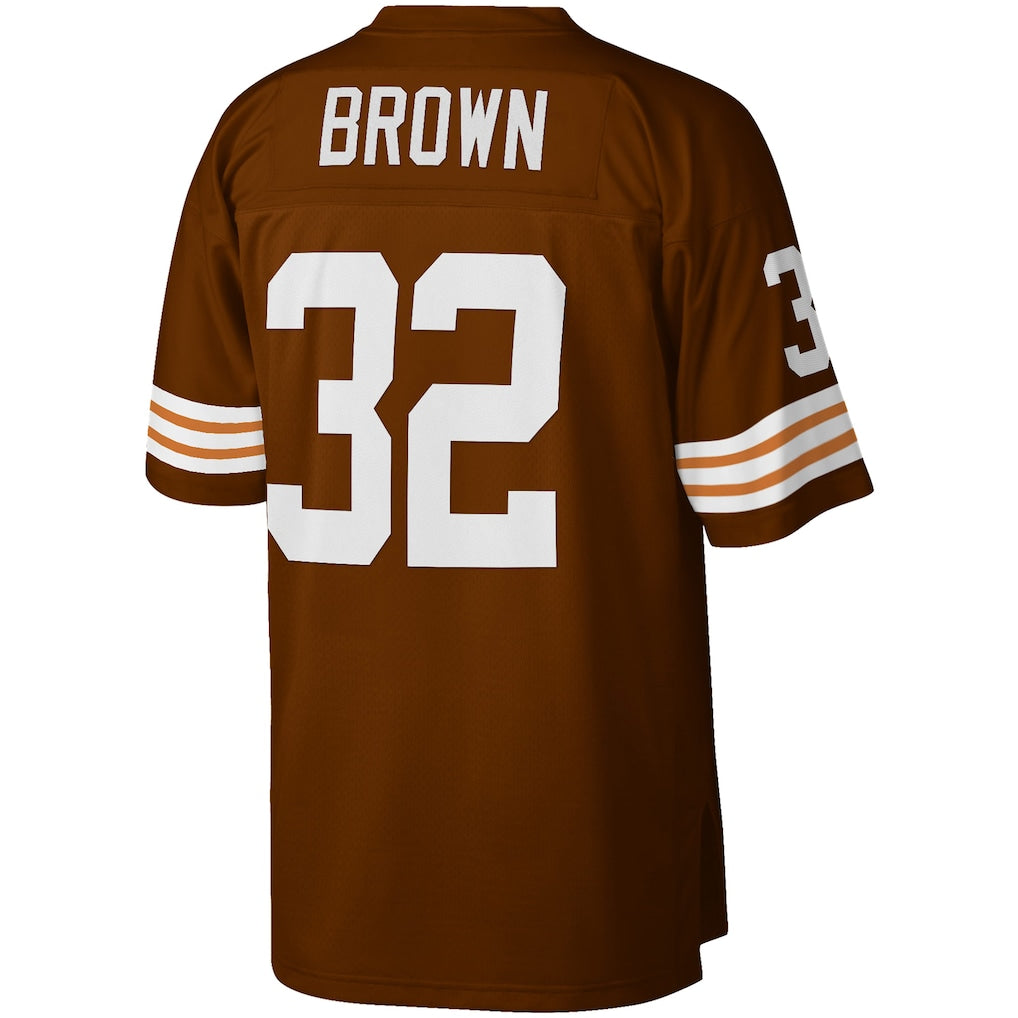 C.Browns #32 Jim Brown Brown Big & Tall 1963 Retired Player Replica Jersey football jersey product view 1