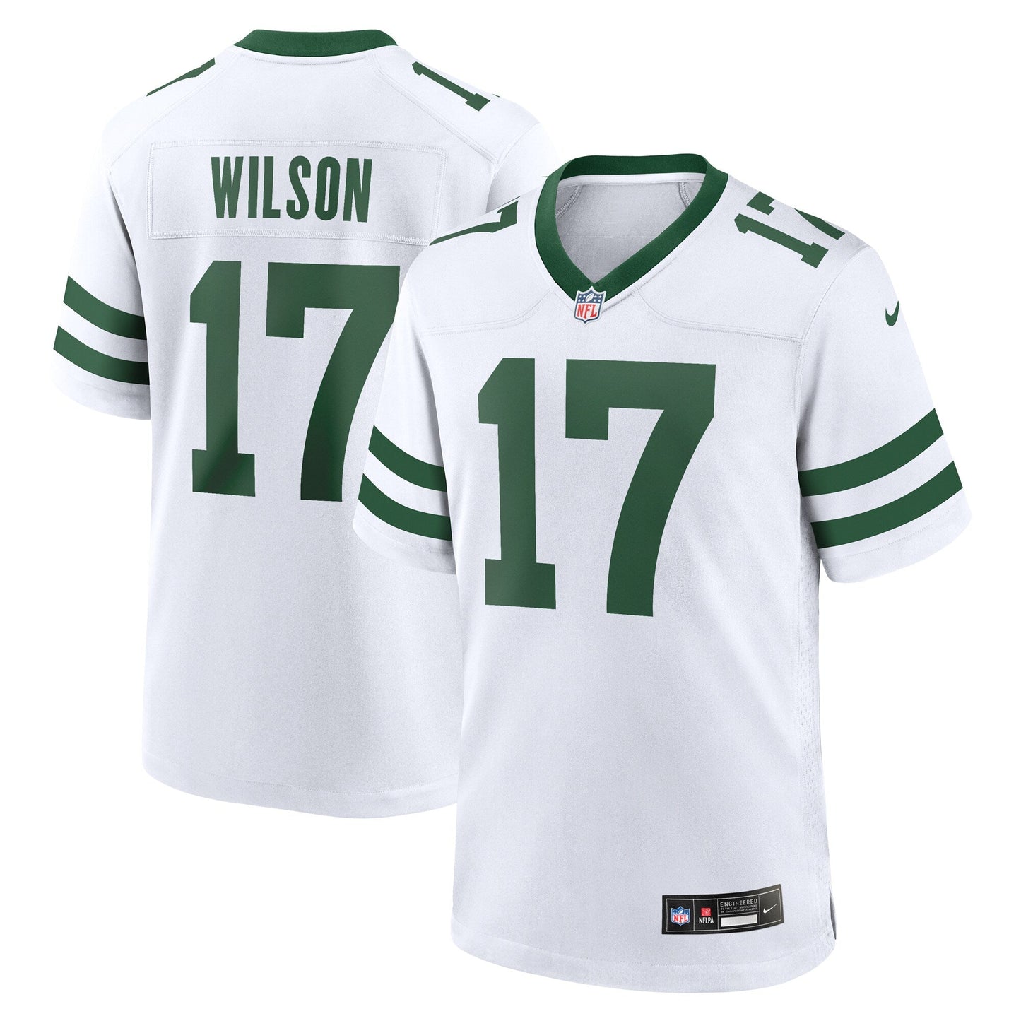 Garrett Wilson New York Jets Game Jersey - Legacy White football jersey product view 1