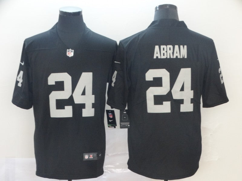 Men's Las Vegas Raiders Jonathan Abram #24 Black Game Player Jersey1 football jersey product view 1